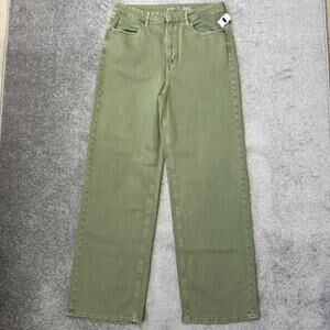 Old Navy Jeans Womens 12 Tall Sky-Hi Wide Leg Extra High Rise Smooth Pockets